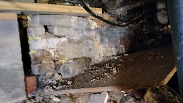 Repair basement wall collapsing.