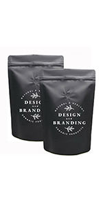 Muka Custom Coffee Bags Coffee Beans Storage Bags with Valve and Ziplock, Coffee Beans Storage Bags, One Color Silk Screen Printing