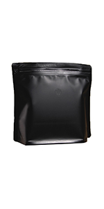 Muka Custom Coffee Bags with Valve Heat Sealable Trapezoid Double Ziplock, Pull Tab Zipper, FDA Compliant