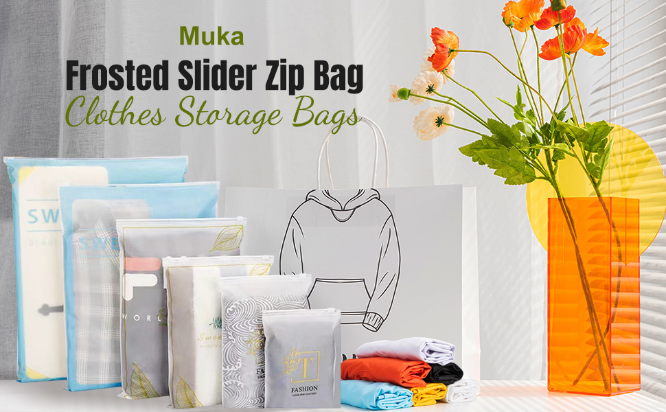 Muka Frosted Cloth Storage Bags, Personalized Slider Zip Bag, Imprinted  Clothes Packaging Bags, Price/each Sale, Reviews. - Opentip