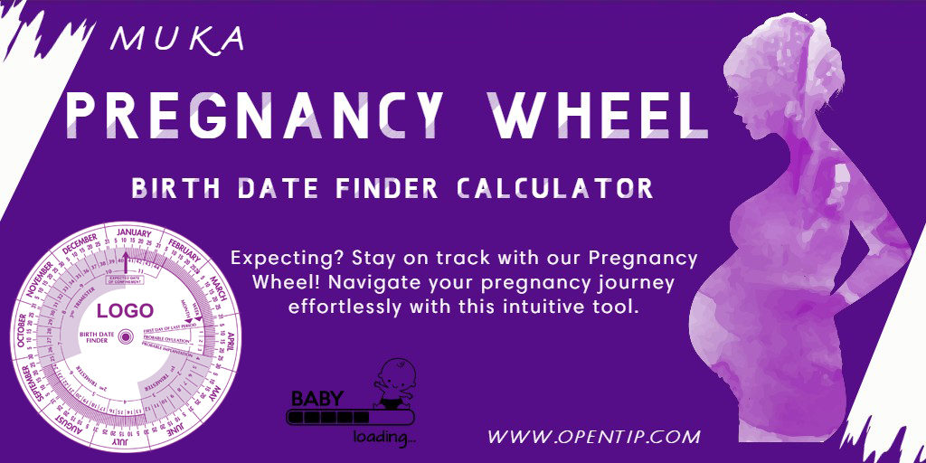 Custom Birth Date Finder Pregnancy Wheel Calculator, 4.25" Dia, 6" Dia, One Color Silk Screen Printing