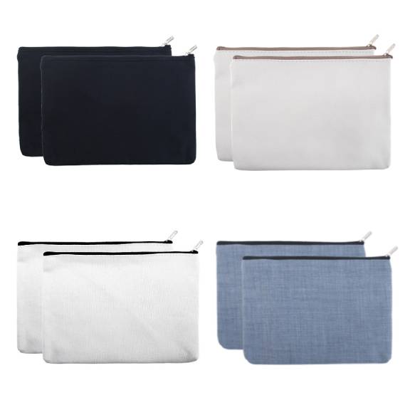 Muka Custom Canvas Zipper Bag with Lining, 6-3/4 x 4-3/4 Inch