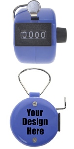 Personalized Color Imprint 5 Units Desk Mount Tally Counter, Manual People Counter Clicker