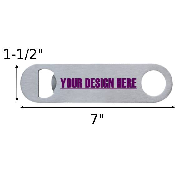 Aspire Personalized Stainless Steel Beer Bottle Opener Color Imprinted Heavy Duty Flat Bottle Openers Great for Bar, Kitchen, Restaurant