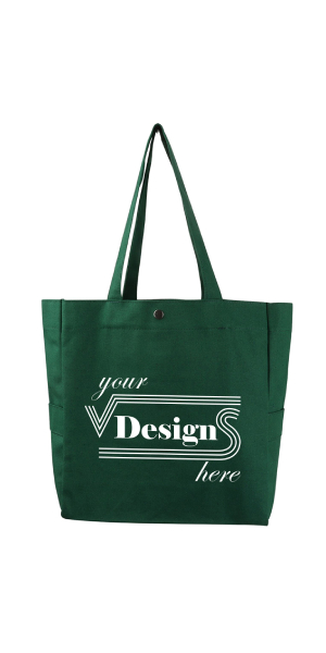 TOPTIE Custom Canvas Tote Shoulder Bag with Your Logo, Soft Canvas Bag with Pocket, Personalized Gift