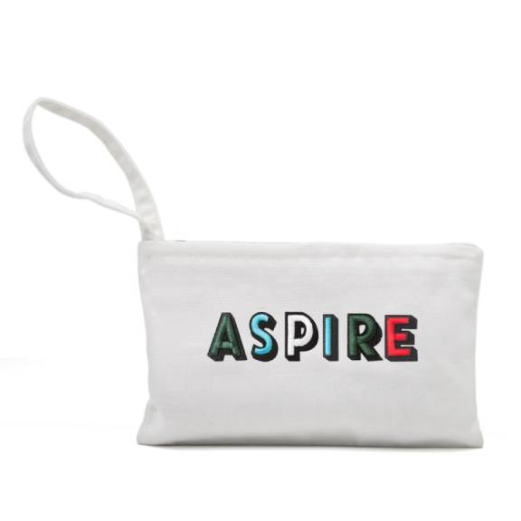 Aspire 6-Pack Wristlet Makeup Bag with Lining, DIY Blank Cotton Canvas Bag for Travel Toiletry, 7 x 4-3/4 Inch