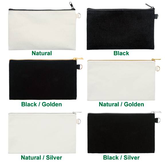 Aspire 30-Pack Canvas Pouches with Metal Ring, Organizer Storage Bags 7-3/4 x 4-1/2 Inch