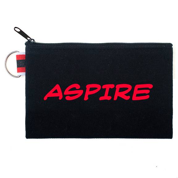 Aspire 6-Pack Small Zipper Pouch, Canvas Coin Purse with Metal Ring, DIY Storage Bag, 6 x 4 Inch