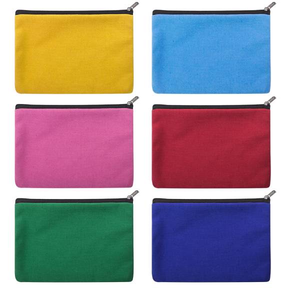 Aspire 6-Pack Multi-Purpose Cotton Canvas Bags, 7 x 5 Inch School DIY Pouches