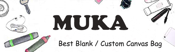 Muka Personalized Canvas Gusseted Tote with Lining & Zipper, 15-1/2" x 12" x 3" Present Bag for Mom, Teachers, Bridesmaids