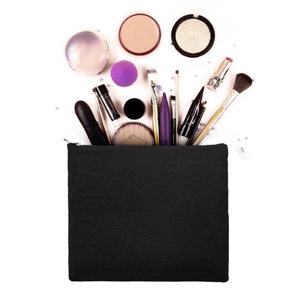 Aspire Blank and Custom Canvas Makeup Bags, DIY Coin Cash Purse with Zipper, 9.5 x 8 Inches Cotton Canvas Pencil / Pen case