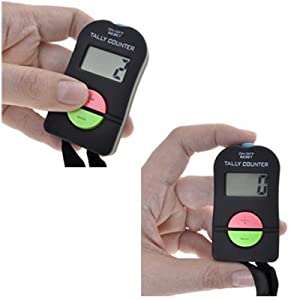 GOGO 2 PCS Digital Tally Counter Electronic Hand Held Clicker Sports  Counter Manual Clicker