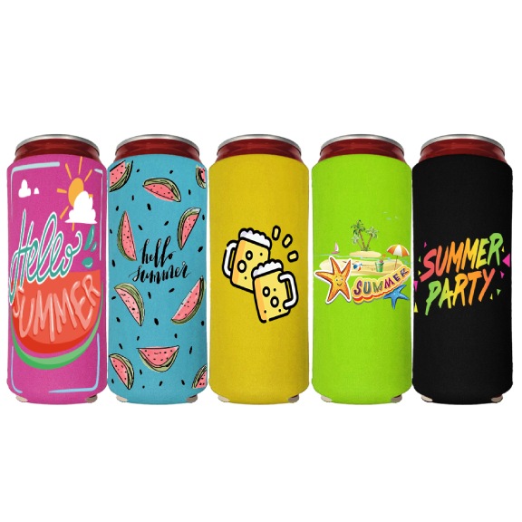 Aspire Custom Slim Can Coolers, Neoprene Collapsible Sublimation Sleeves for 12oz Cans, Personalized Party Gift