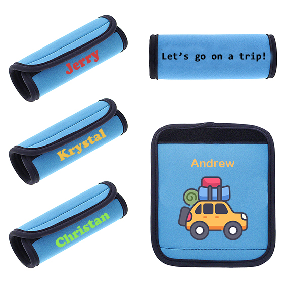 Aspire Custom Neoprene Luggage Handle Wrap, Personalized Grip for Travel Bag, Great for Carry-on Luggage Suitcase