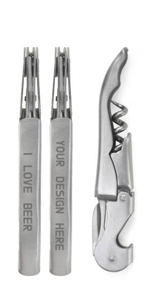 Personalized Stainless Steel Corkscrew Customized All-in-One Waiter Wine Bottle Opener Perfect Bar Beer Tool