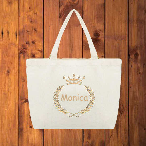 Muka Custom Embroidered Tote Bag, Design Your Own Canvas Shoulder Bag with Logo Text
