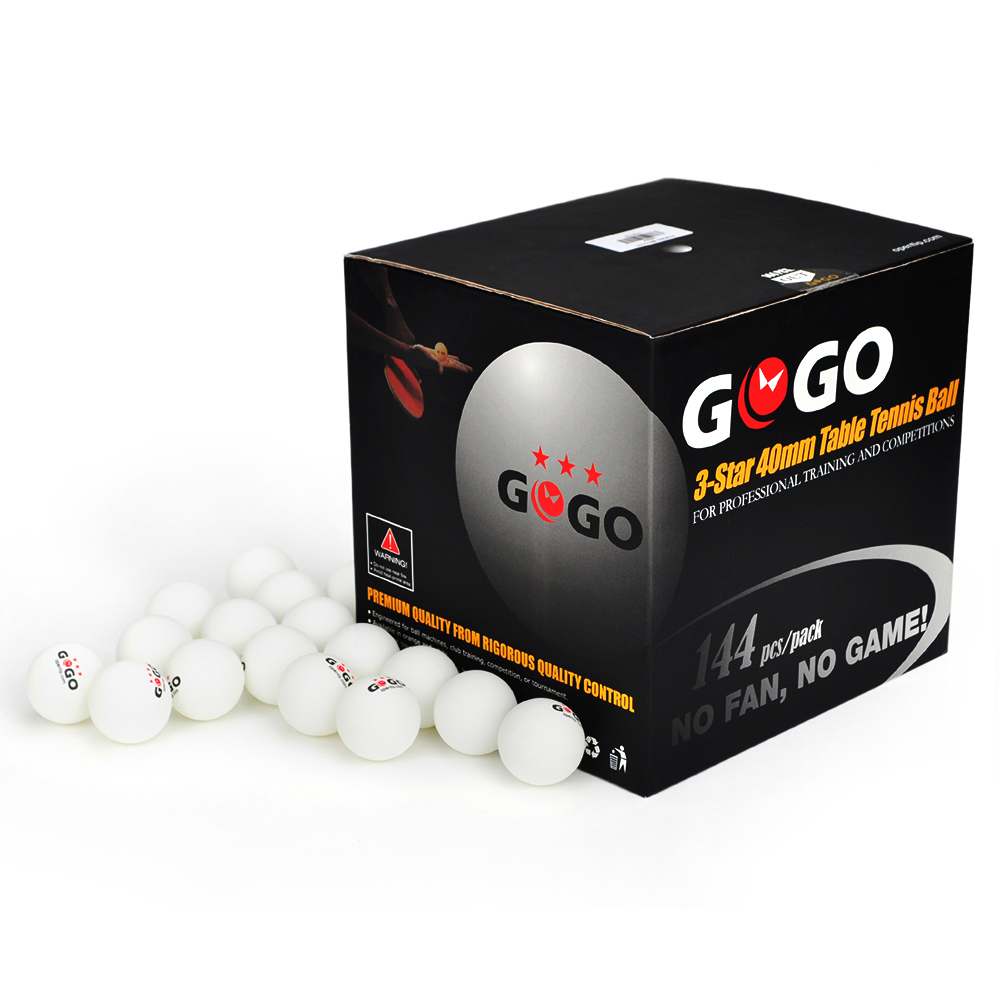 Pack 6x Pack Lot GOGO Ping Pong Ball Celluloid 40mm Table Tennis Ball 144 PCS 