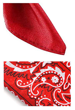 Opromo Paisley Bandanas Necktie Headband Pocket Square Handkerchiefs Cowboy Scarf Costume, 21" x 21"