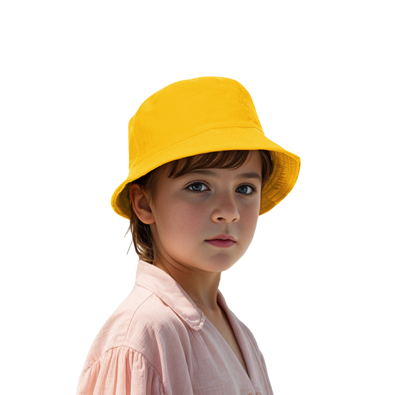 TOPTIE Kids Cotton Bucket Hat Sun Beach Cap for Boys Girls 3-8 Year Old
