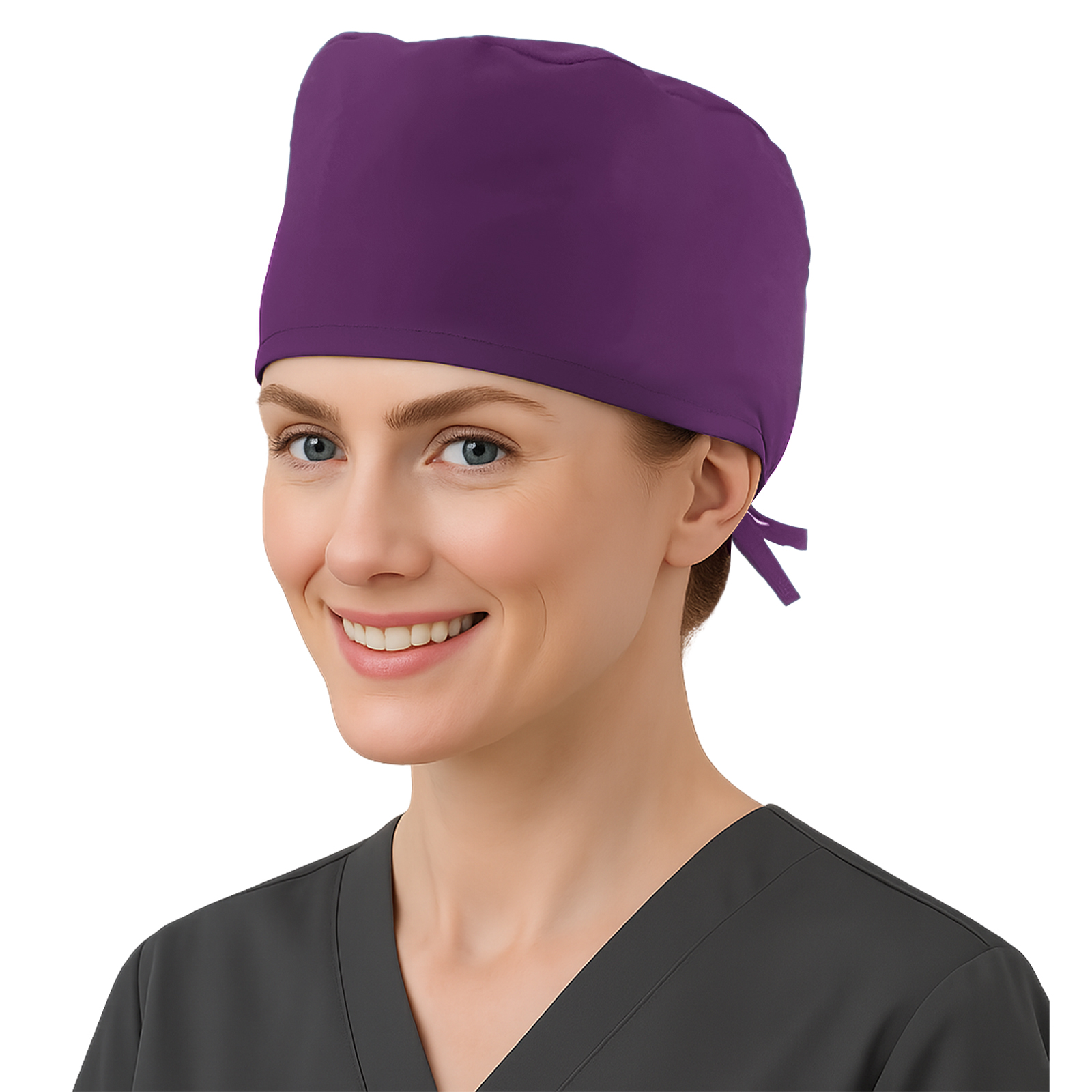 TOPTIE Unisex Scrub Cap, Cotton Work Cap with Sweatband, Adjustable Tie-Back Surgical Cap