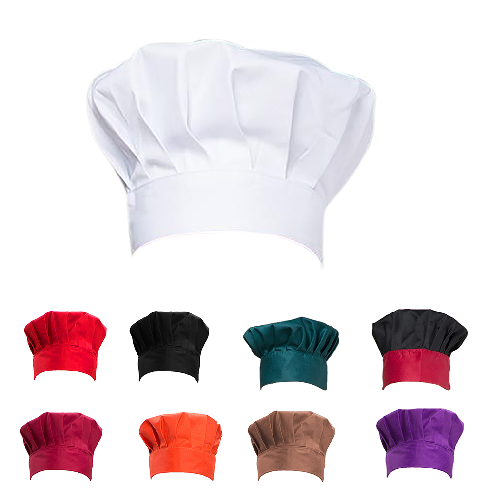 Opromo Chef Works Hat Adult Adjustable Elastic Baker Kitchen Cooking Chef Cap