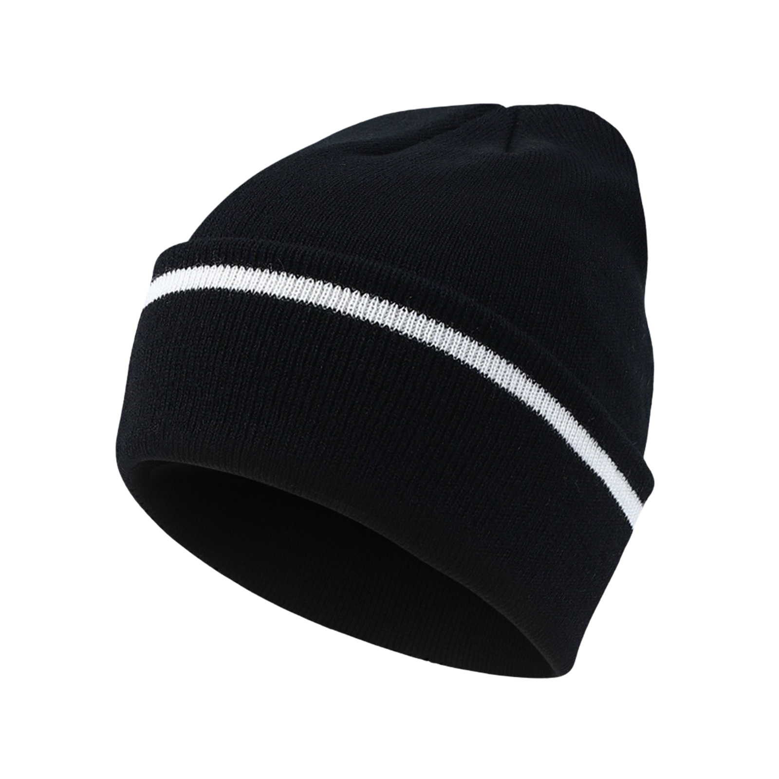 Winter Knitted Beanie Hat Unisex Warm Ski Stocking Cap Double Layer Merino Wool Stocking Cap (Unisex)-Made in Ely, MN main image 4