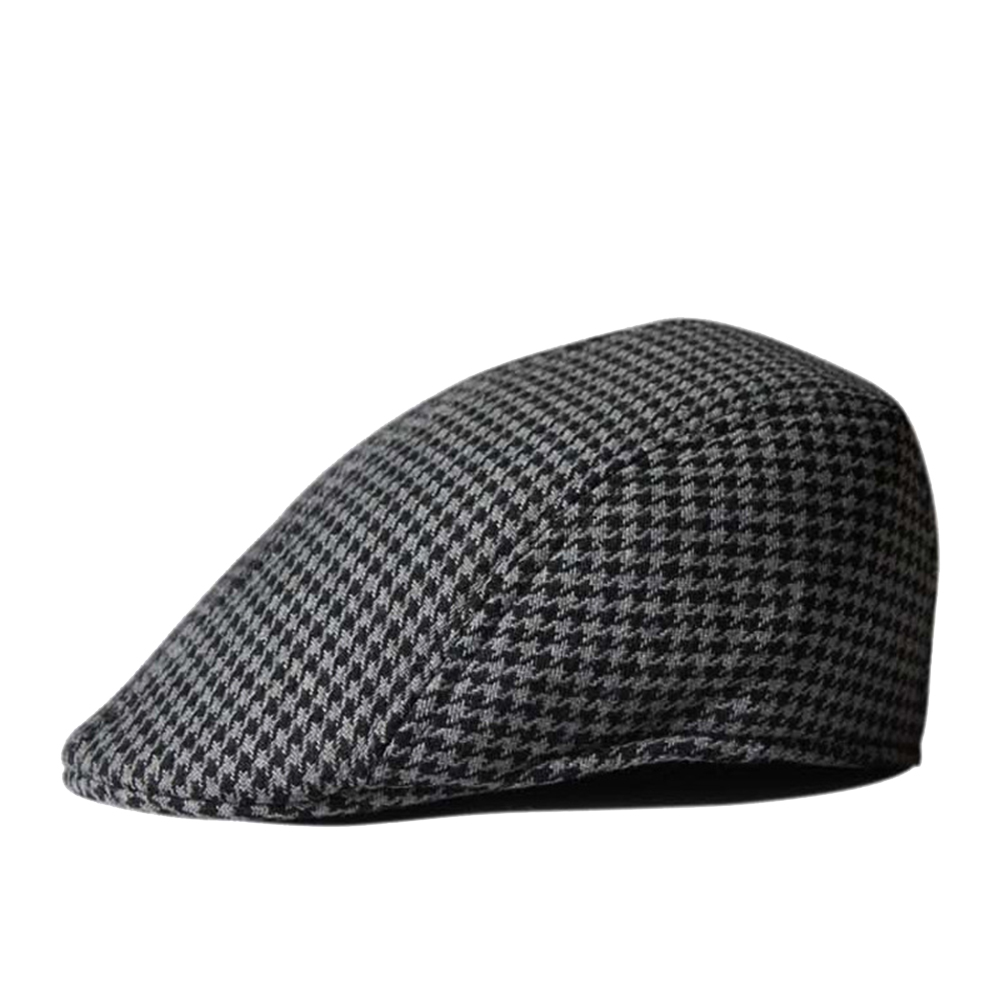 houndstooth cabbie hat