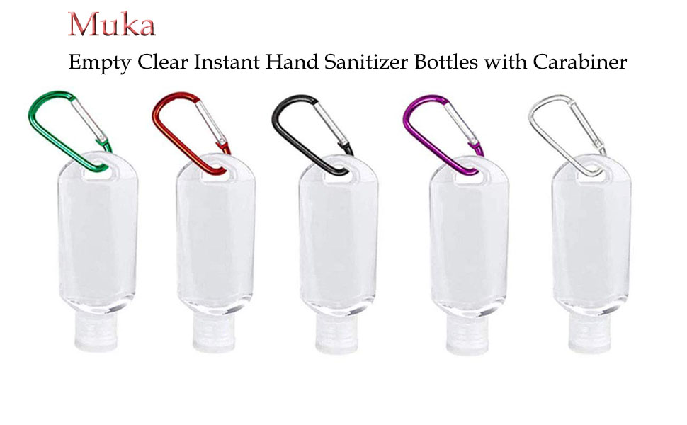 Muka Keychain Squeeze Bottle with Carabiner