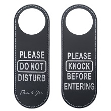 Blank PU Leather Please Do Not Disturb Please Knock Before Entering Door Hanger Sign