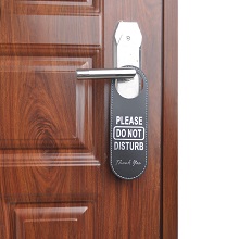 Muka Blank PU Leather Please Do Not Disturb Please Knock Before Entering Door Hanger Sign