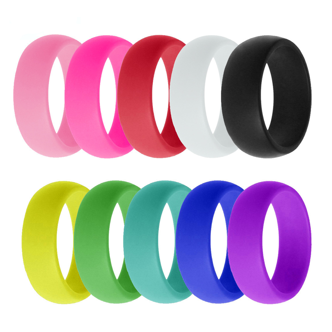 3pcs Silicone Wedding Ring Rubber Band Sport Outdoor Flexible Men Women Gifts
