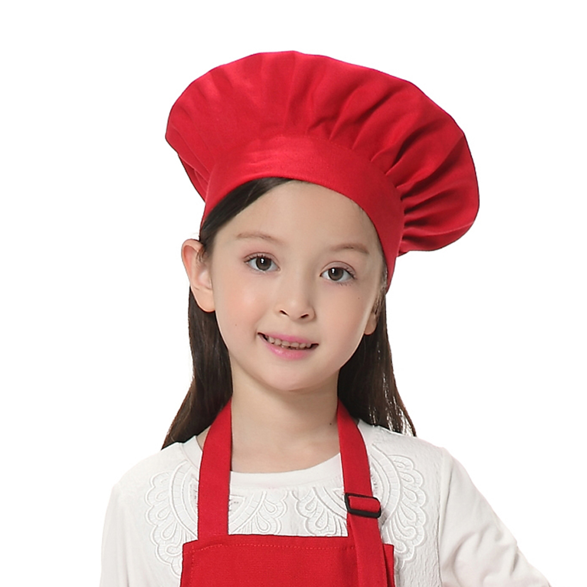 Opromo Child's Chef Hat Kid's Baker Costume Cotton Canvas Mushroom Hat