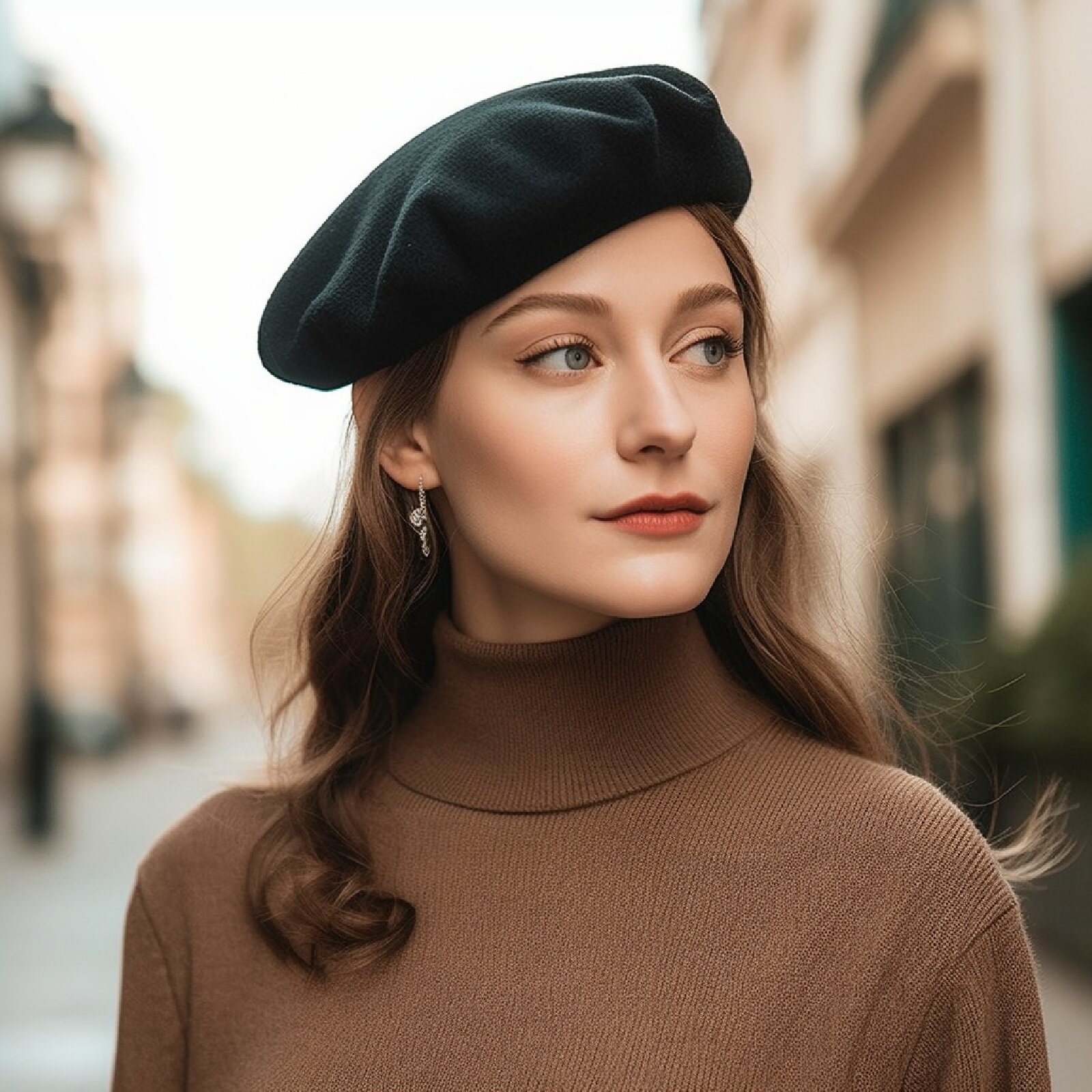 TOPTIE Classic Solid Color French Wool Beret