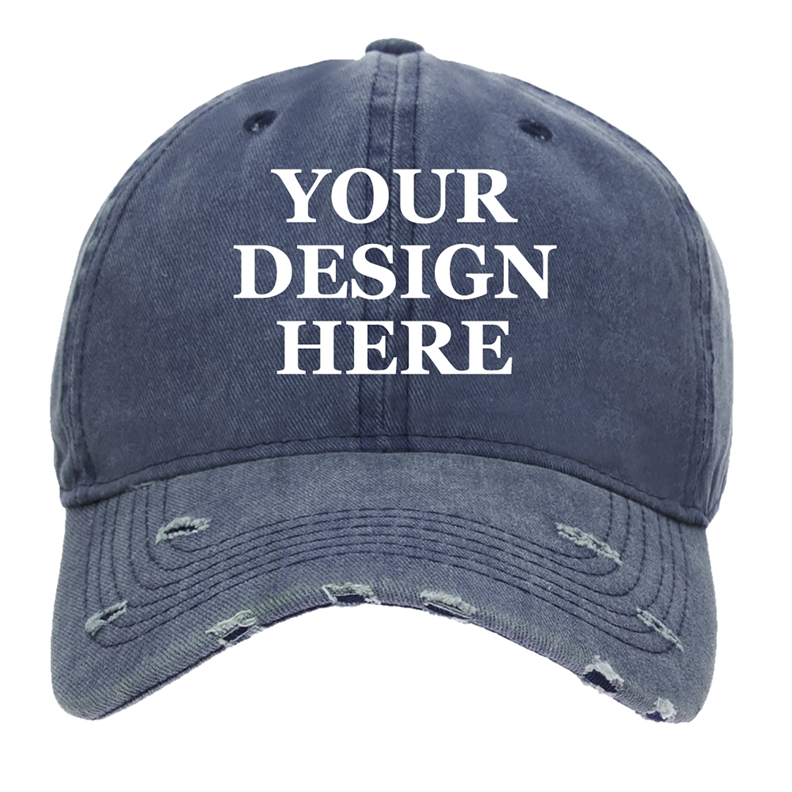 TOPTIE Personalized Custom Printing Distressed Washed Baseball Cap ...