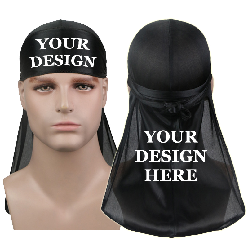 Wholesale Silky Durag Logo Designer Men Hair Durags Fashion