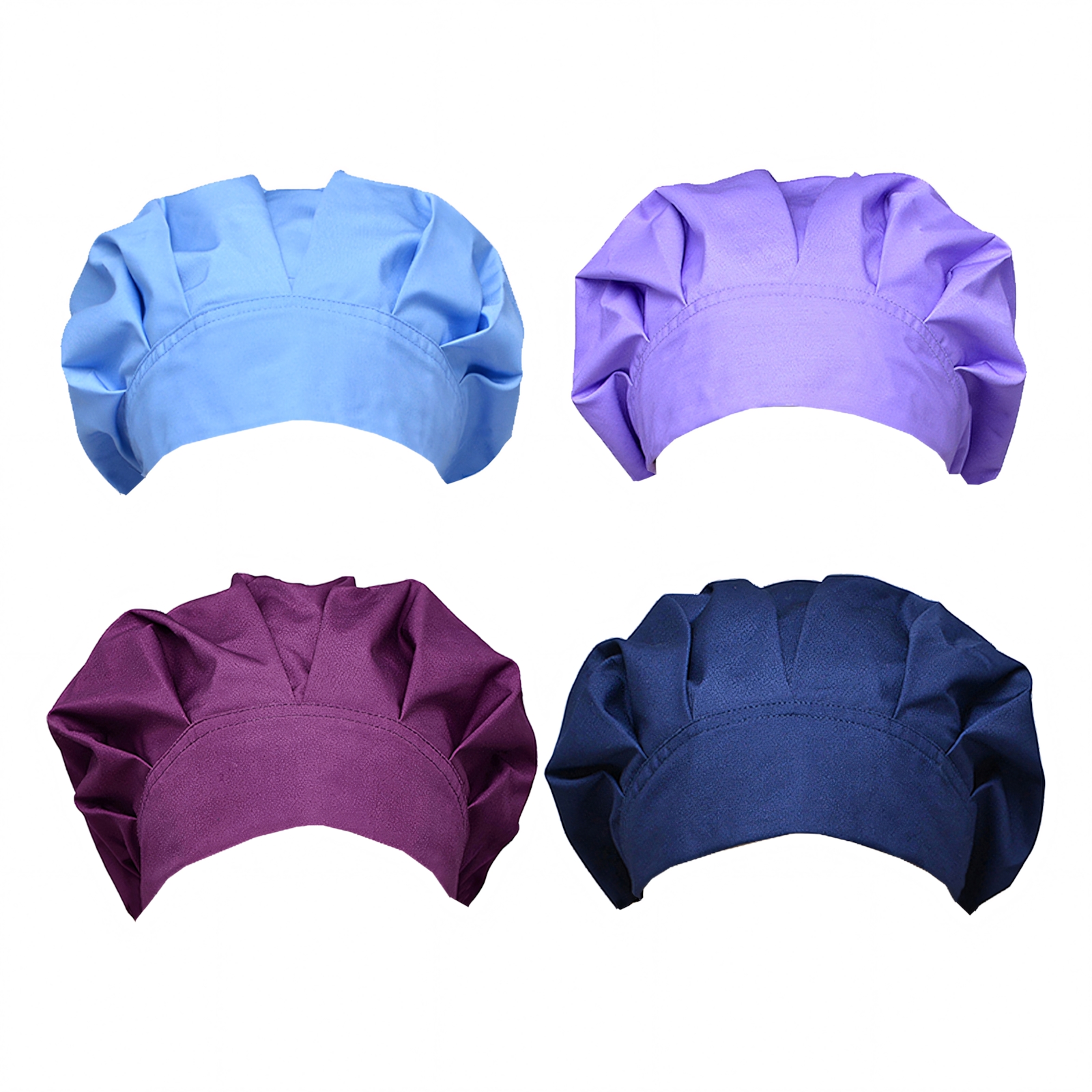 TOPTIE Bouffant Scrub Cap with Sweatband Scrub Hat With Buttons Unisex Tie Back Hats Hair Covers