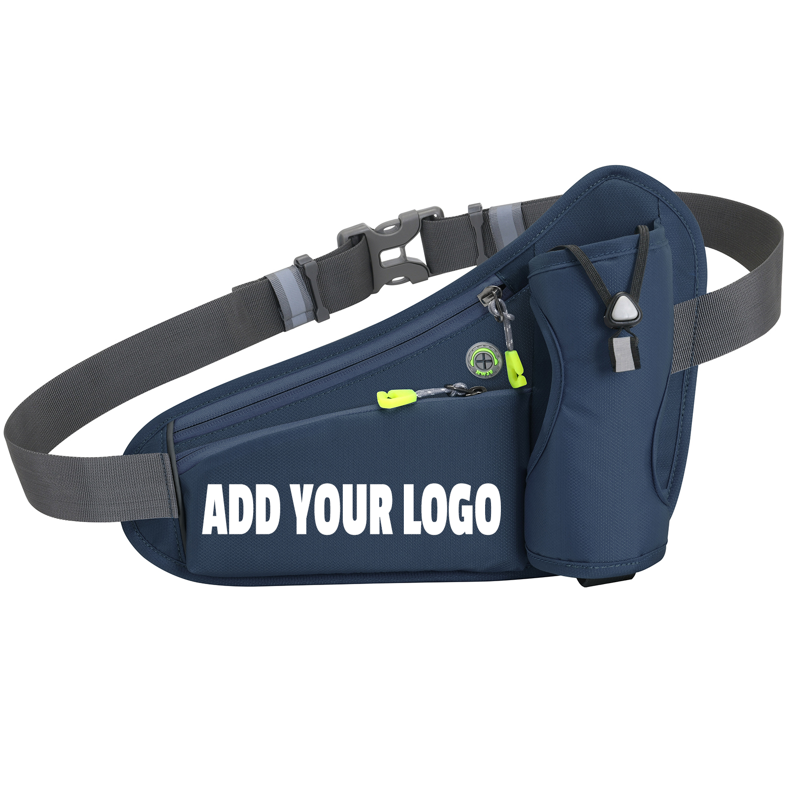 TOPTIE Custom Fanny Pack Adult Personalized Waist Pack with Water Bottle  Holder for Fitness Outdoor Travel Add Your Logo / Name