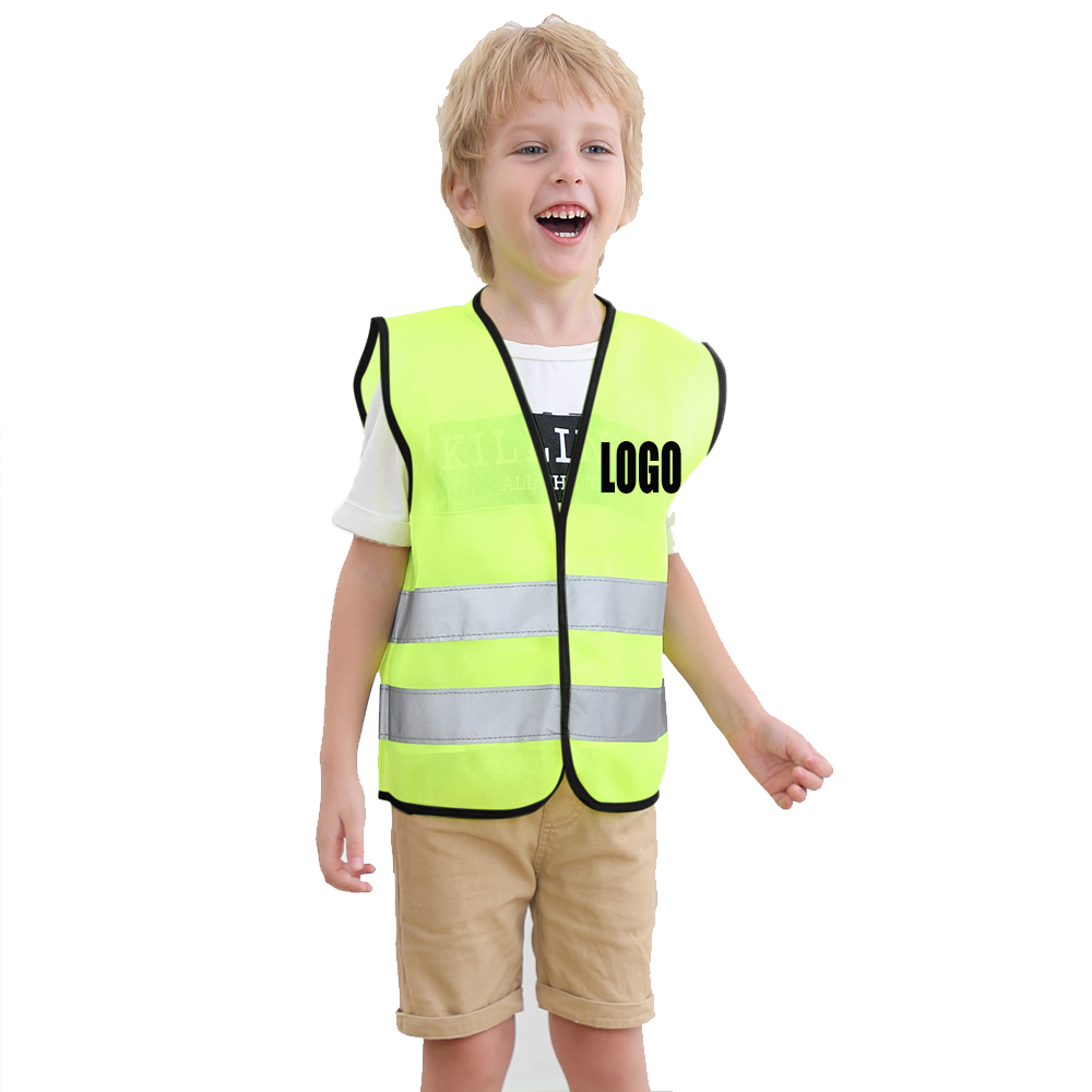 Kids Running Reflective Mesh Vest Lightweight Children Riding Safety Outdoor 