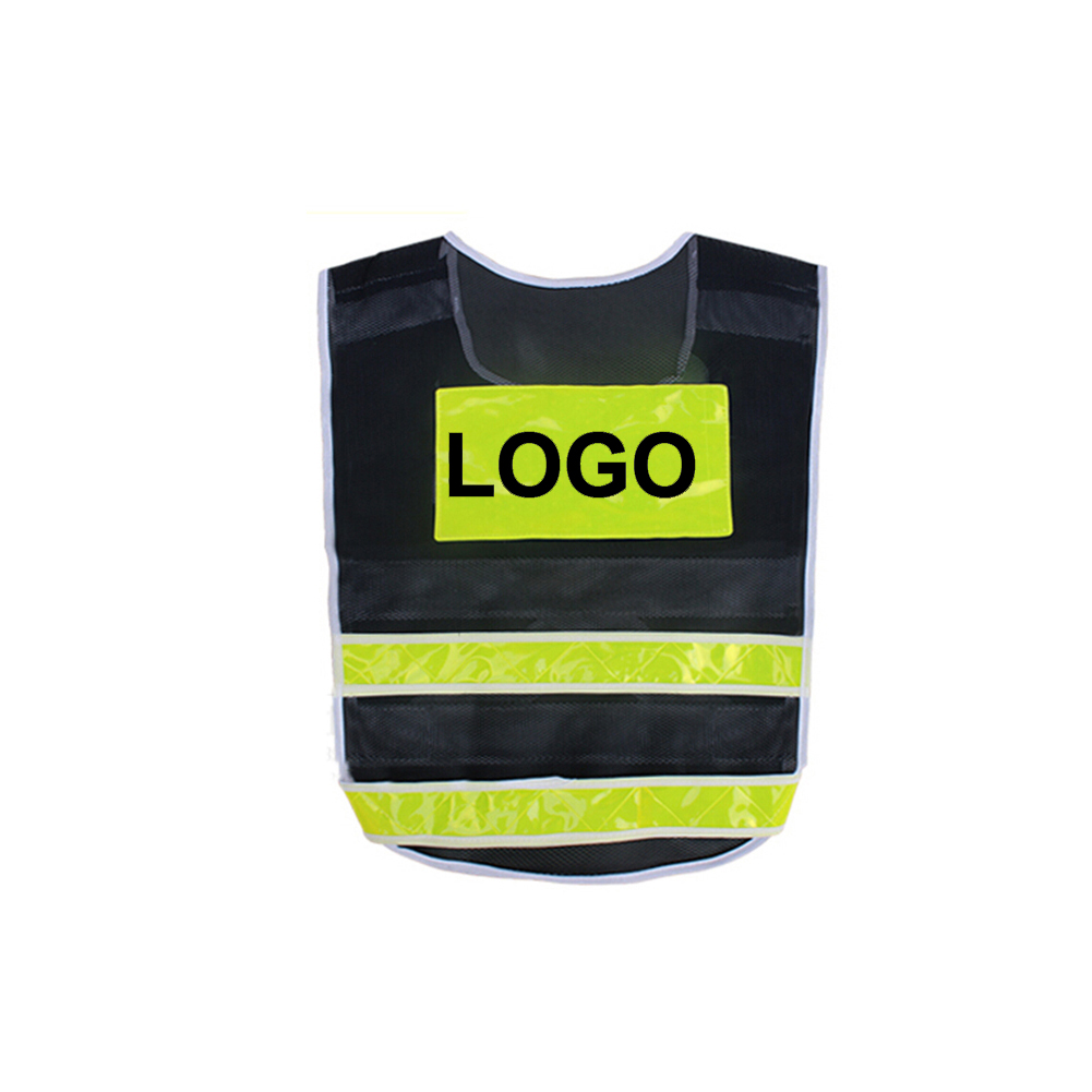 GOGO Custom Hi-Vis Safety Vest Black