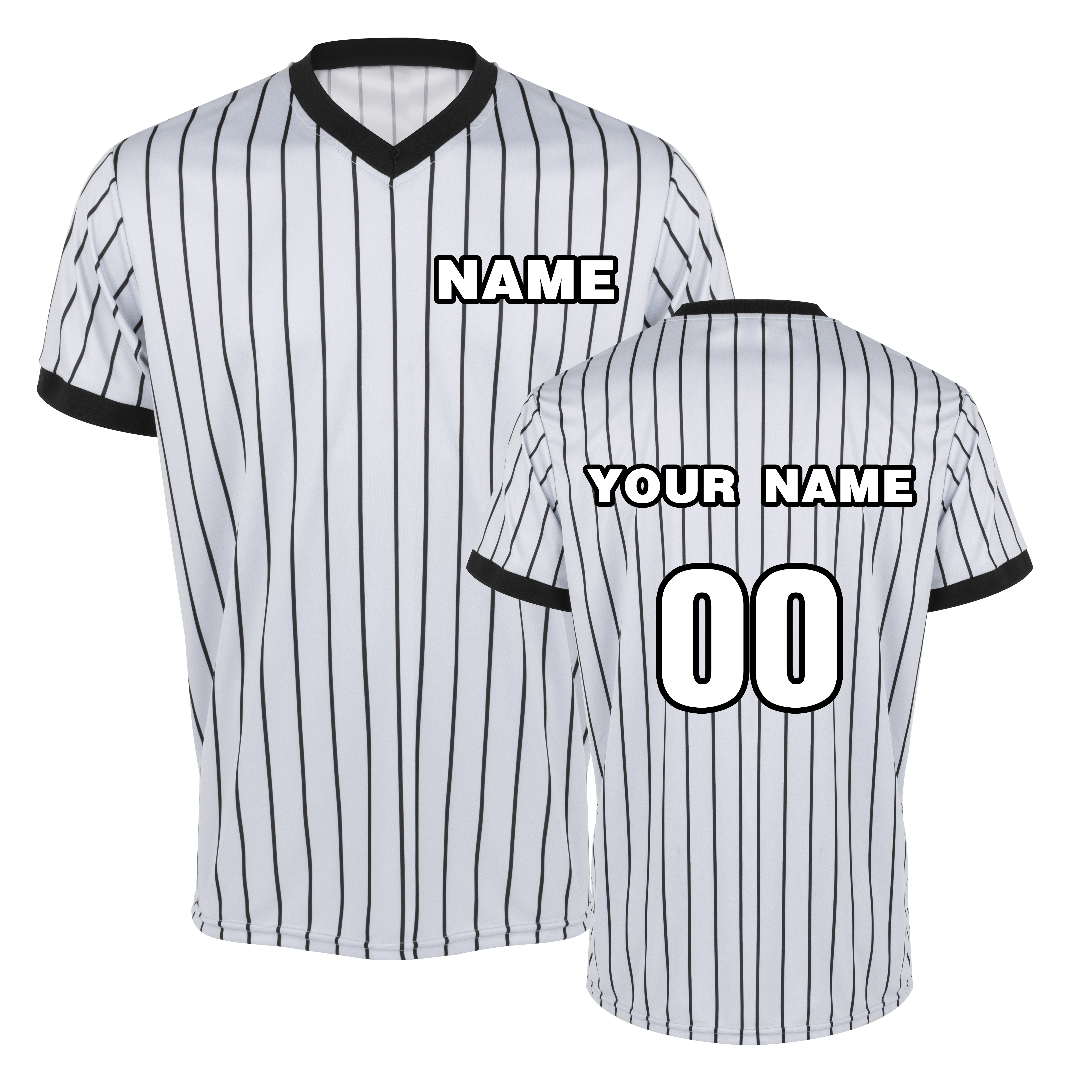 Toptie TOPTIE Basketball Referee Jersey, Officials Grey V-Neck Performance  Shirt with Black Pinstripes