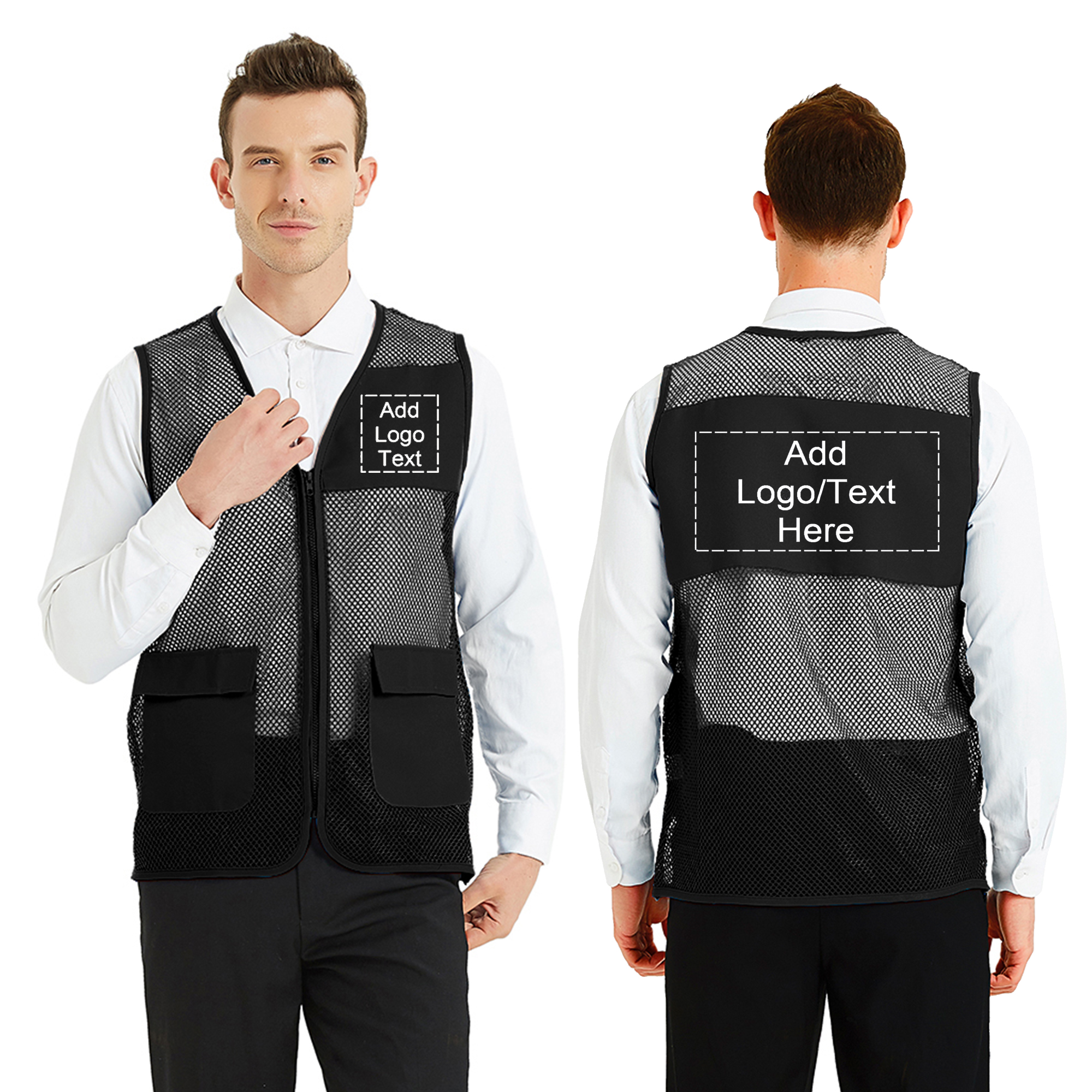 TOPTIE Waiter Uniform Unisex Button Vest For Supermarket Clerk