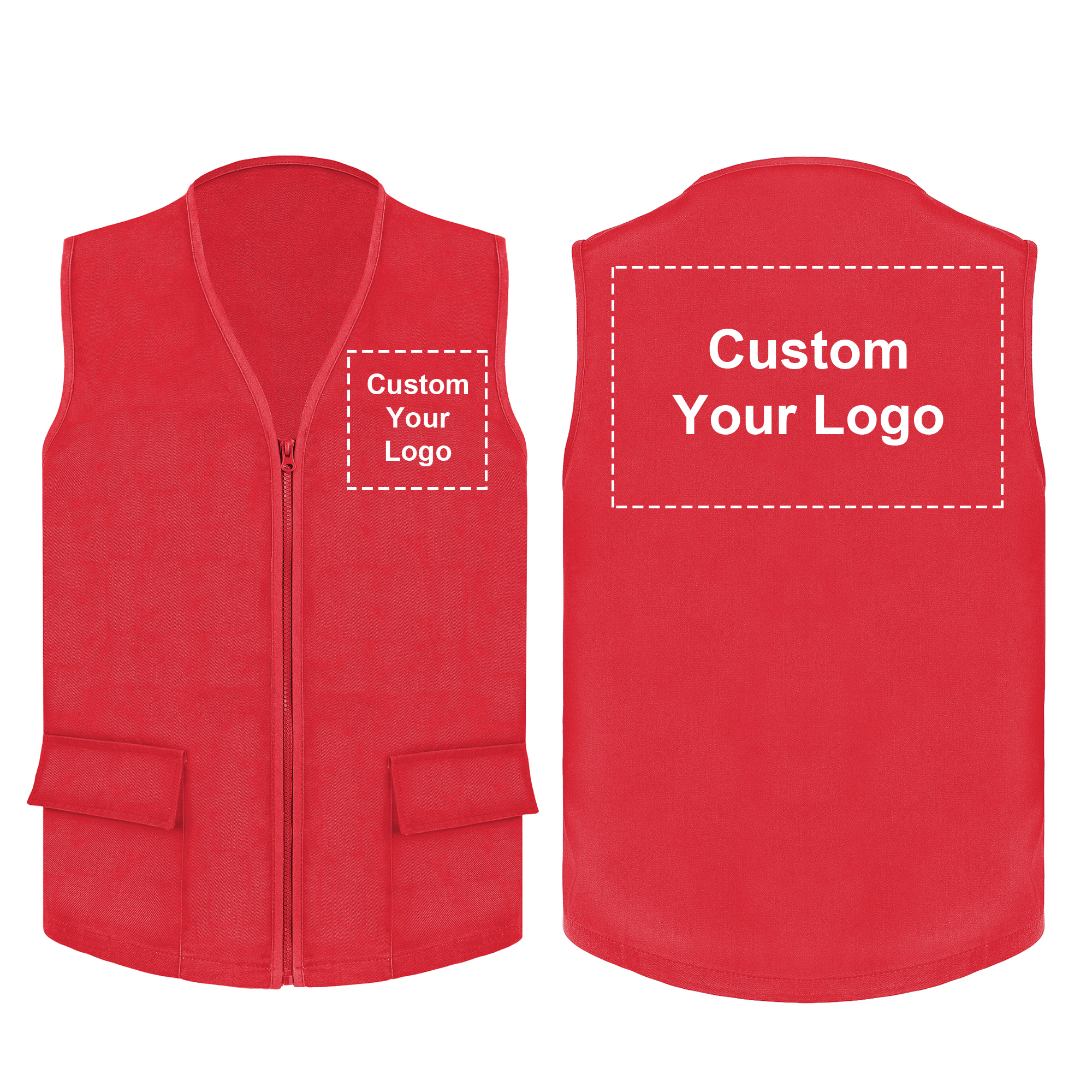 TopTie Custom Adult Mesh Vest Supermarket Staff Volunteer Uniform Vest Add  logo