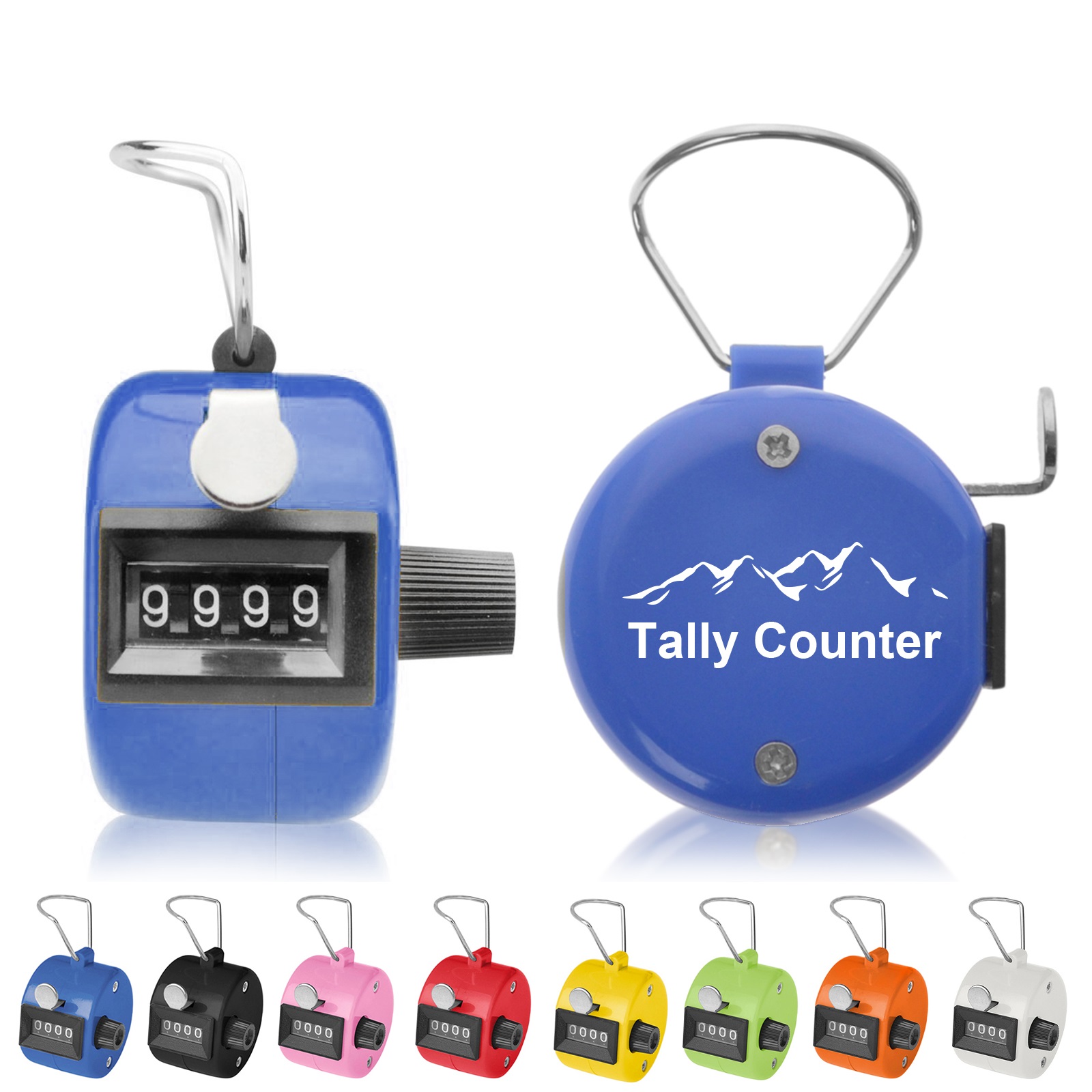 Golf Pitch 4 Digit Number Clicker Hand Held Tally Counter Black Yellow