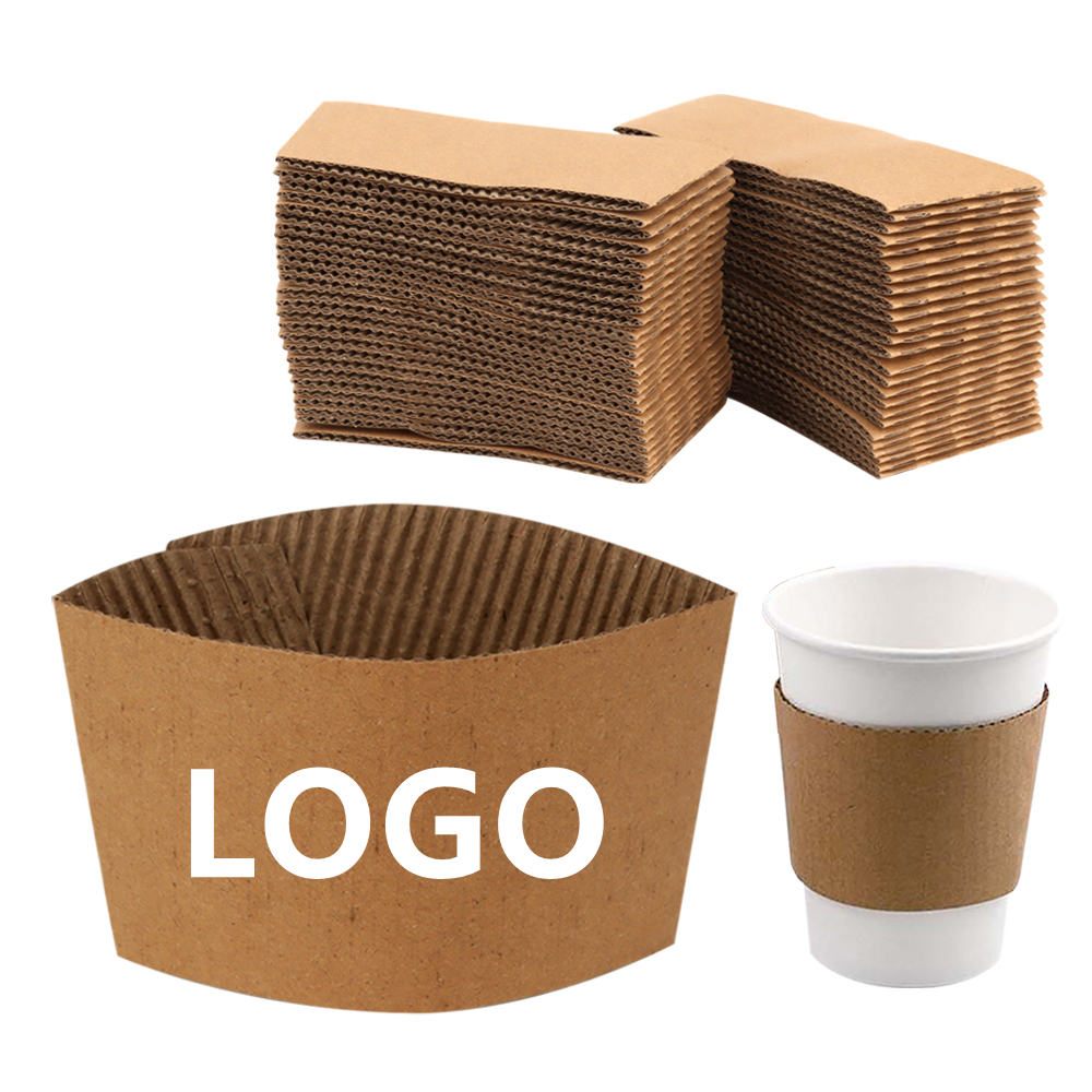 Coffee Clutches Sleeves Kraft Cardboard 8oz Cups x1000 Disposable Drink Hot Hand 
