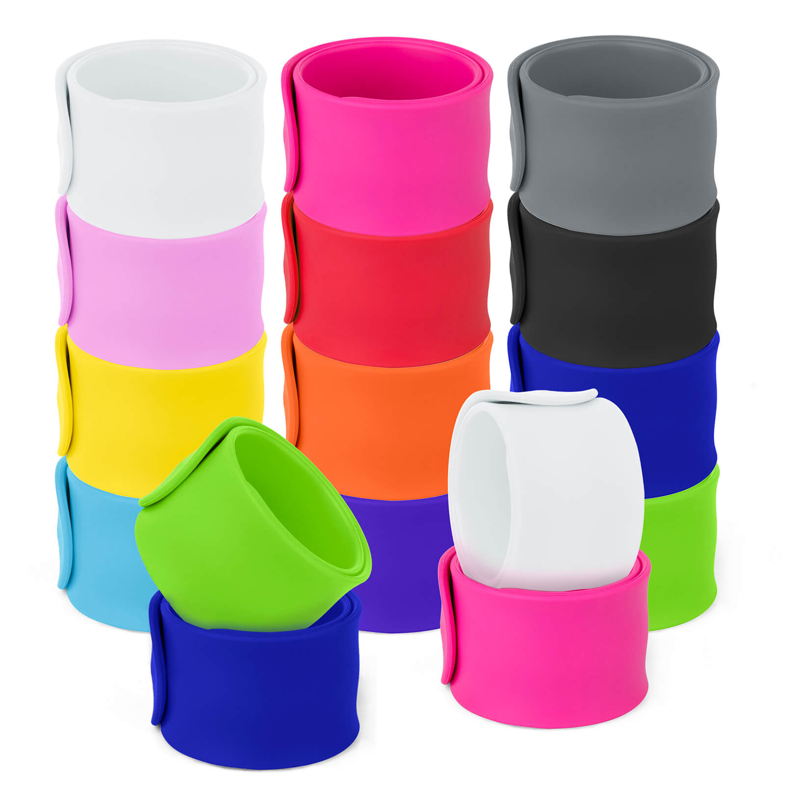 GOGO Personalized Silicone Slap Bracelets, Soft Rubber Wristband for Party Favors
