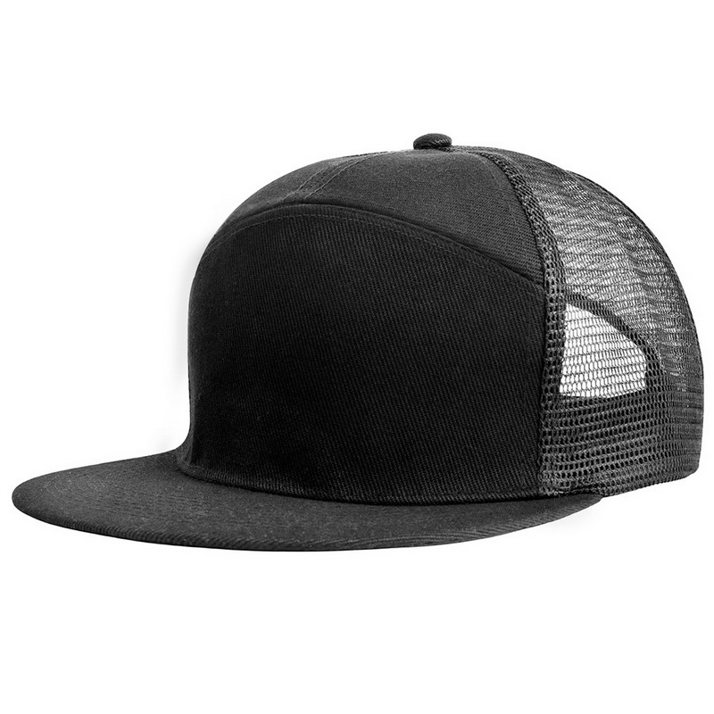 Blank and Custom TOPTIE 7 Panel Flat Bill Trucker Cap Wholesale - Opentip