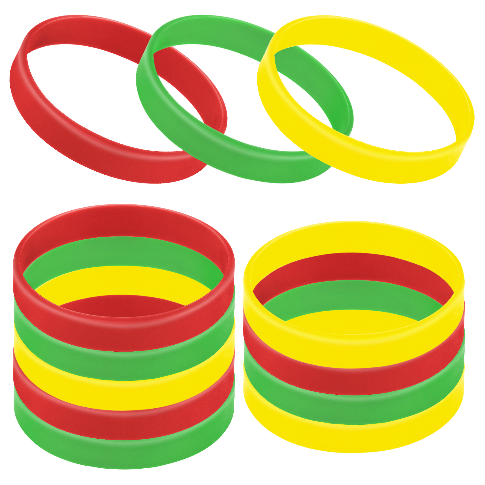 Gogo 100 Pcs Thin Silicone Wristbands, Rubber Bracelets, Party Favors-Assorted, Size: One Size