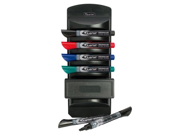 Quartet EnduraGlide Dry-Erase Marker Caddy, Chisel Tip, 6 Markers, Eraser  Included, 559A, Price/each Sale, Reviews. - Opentip