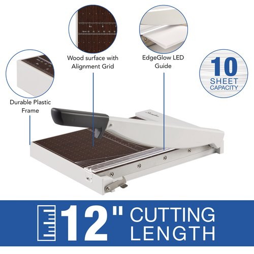 Swingline® ClassicCut® Guillotine Trimmers with EdgeGlow, Wood