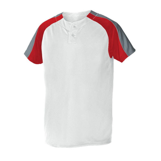 Alleson Athletic 522MMY - Youth Baseball Two Button Henley Jersey